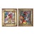 Set of 2 Abstract Paintings by Serg Graff "Flower Fairy" | "Mr Umbrella" Framed For Sale