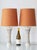 Boho Chic 1918 Dutch Hand-Painted Floral Ceramic Table Lamps, Set of 2 For Sale - Image 3 of 16