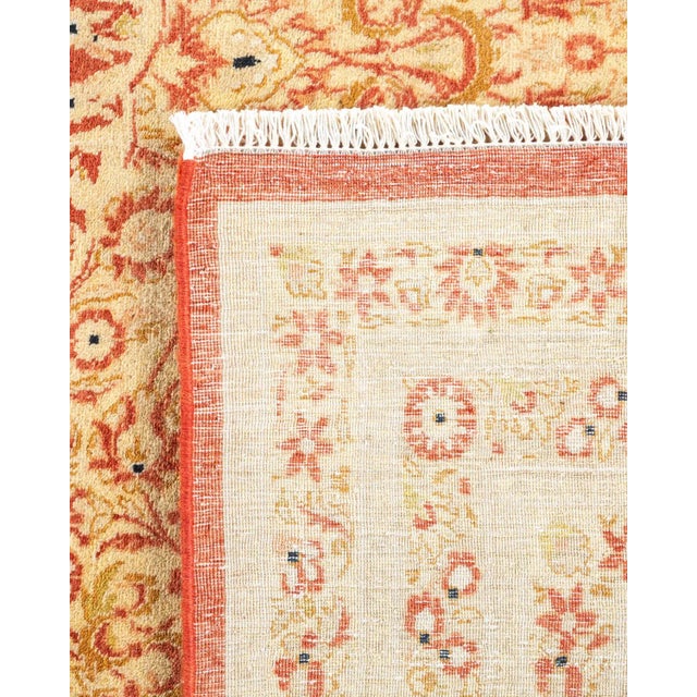 2000 - 2009 Mogul, One-of-a-Kind Hand-Knotted Area Rug - Orange, 9' 1" x 12' 7" For Sale - Image 5 of 8