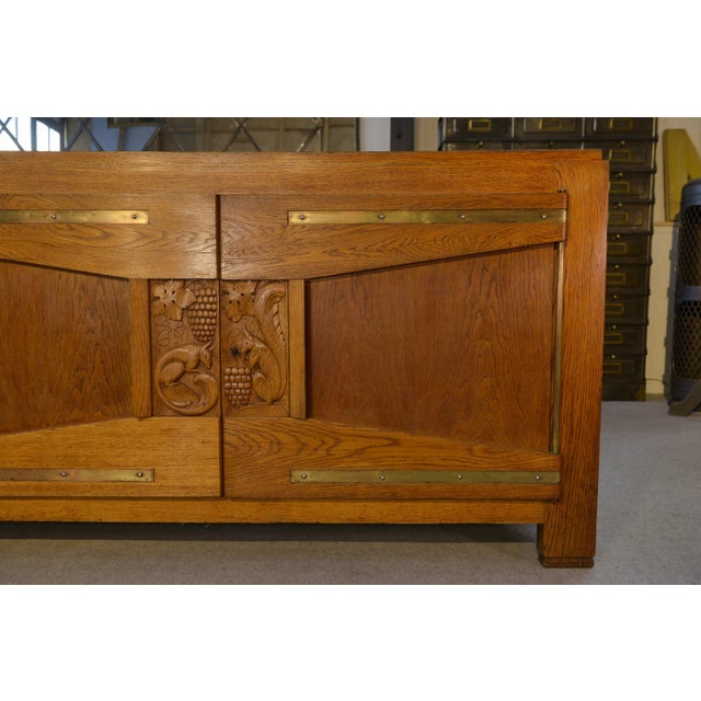 Art Deco Oak Sideboard by Henri Bonjour, 1930s For Sale - Image 15 of 16