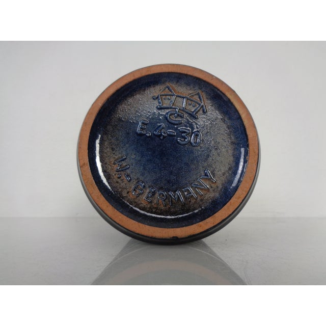 Dark Blue E4-30 Ceramic Vase from Carstens Tönnieshof, Germany, 1960s For Sale - Image 15 of 16