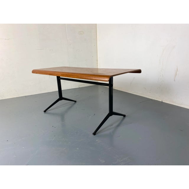 Auping Modernist Teak and Metal Coffee Table by Friso Kramer for Auping, 1960s For Sale - Image 4 of 11