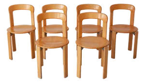 Dining Chairs by Bruno Ray for Dietiker AG Suisse, 1970s, Set of 6
