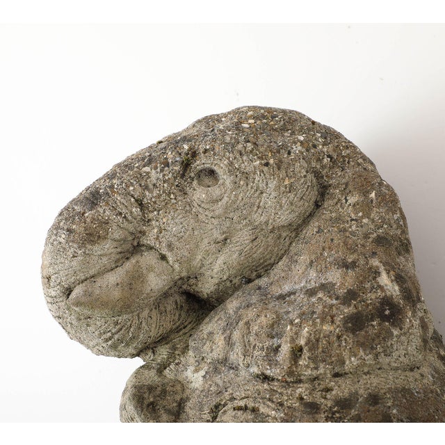 Cast Stone Elephant Garden Statue, France Mid 20th C. For Sale - Image 12 of 12