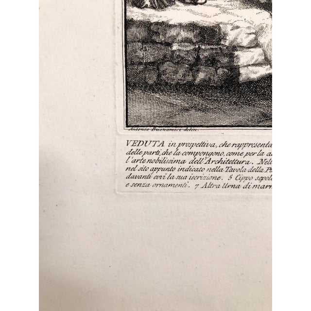 Traditional 1760 Traditional Print, Piranesi Engraving of "Crypt of Free Men" For Sale - Image 3 of 6