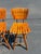 1950s Pair Original MCM Arthur Umanoff Style Wood Slat Stools For Sale - Image 5 of 7