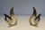 Metal Flame Brass Andirons - A Pair For Sale - Image 7 of 13