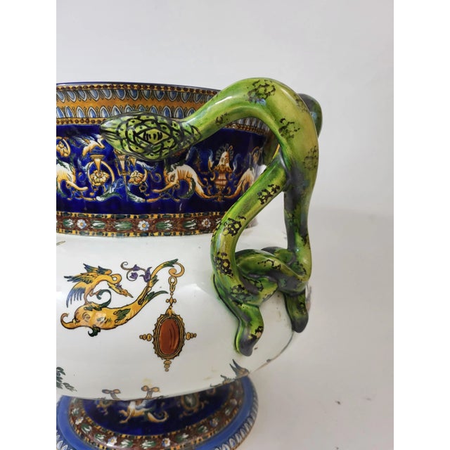 Earthenware Vase / Pot from Gien, 19th Century For Sale - Image 5 of 10
