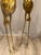 Metal Vintage Mid-Century Style Cast Aluminum Gilt Crane Sculptures - A Pair For Sale - Image 7 of 8