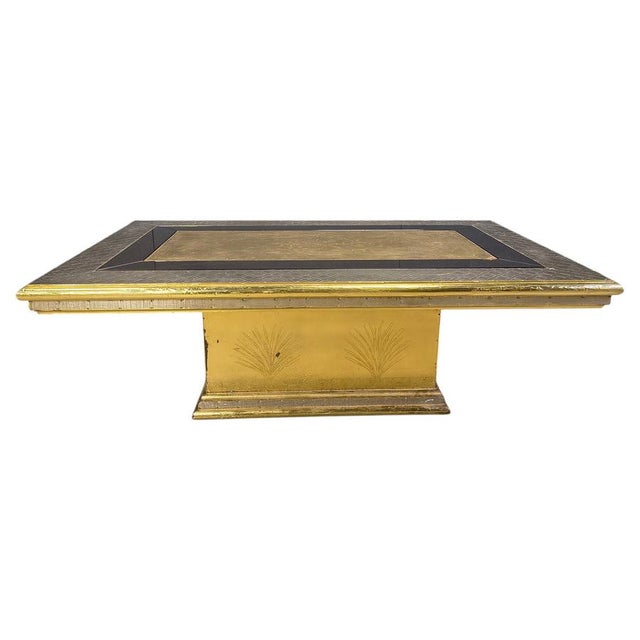 Etched Brass Coffee Table with Glass by Gony Nava, 1970s For Sale - Image 14 of 14