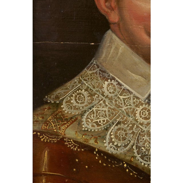 17th Century Pr. 17th C. European Pendant Portraits, Gustavus Adolphus & Maria Eleonora For Sale - Image 5 of 12