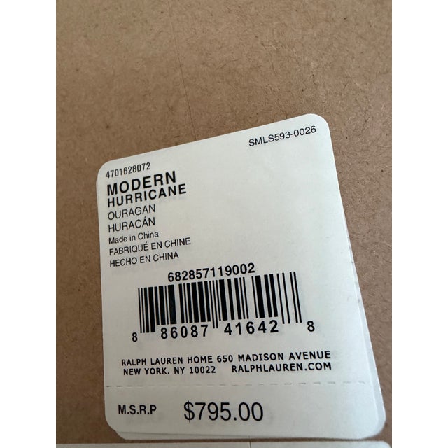 Modern Ralph Lauren Home Medium Modern Hurricane Silver Nickel New $795 For Sale - Image 3 of 6