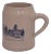 Vintage Blue German Ironstone Ceramic Stein For Sale
