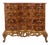Antique Baroque Chest of Drawers with Four Drawers in Polished Walnut, 1760s For Sale