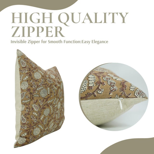 Fabdivine Shilong Handmade Pure Linen Pillow Cover 14x20 Decorative Lumbar Cushion For Sale - Image 6 of 9