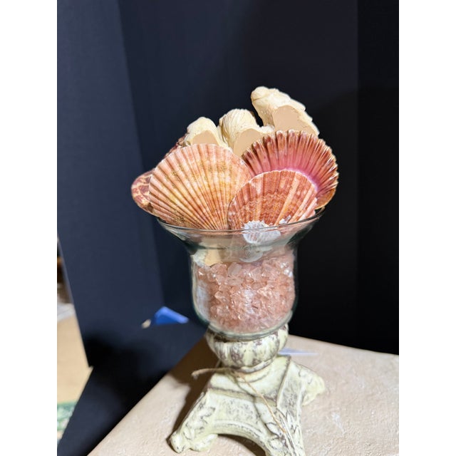 2020s Celestial Meets the Sea Shell and Angel Adorned Vase-Coastal Art Sculpture For Sale - Image 5 of 5
