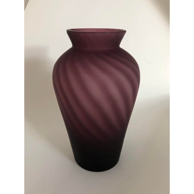 Purple Twist Mist Art Glass Vase Chairish