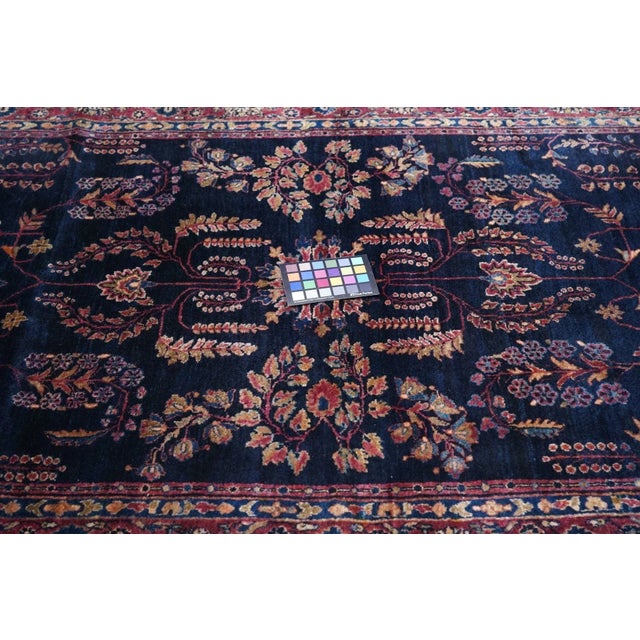 Antique Sarouk Rug 4'1'' x 6'7'' For Sale - Image 10 of 11