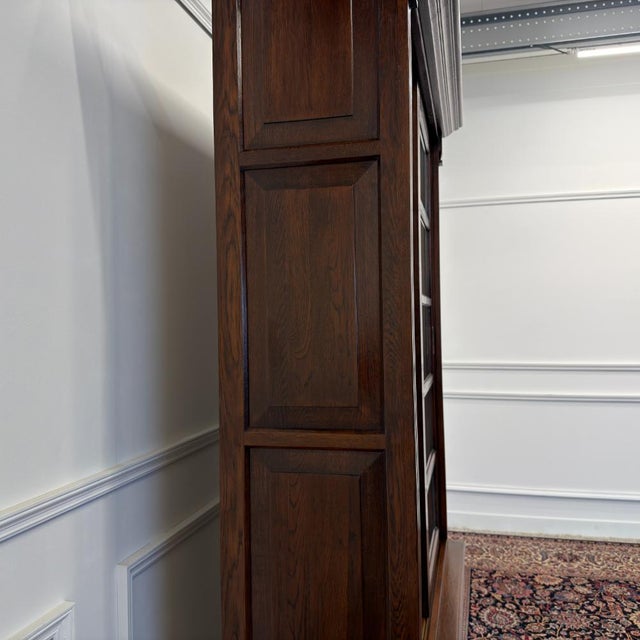 Classic English Bookcase with Glass Sliding Doors For Sale - Image 6 of 14