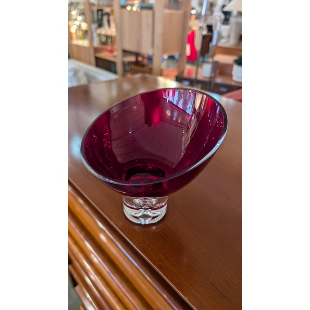 1970s Ruby Red Candy Dish For Sale - Image 10 of 14