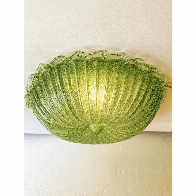 Glass Green Murano Glass Graniglia Budino Flush Mount by Simoeng for Simoeng For Sale - Image 7 of 7