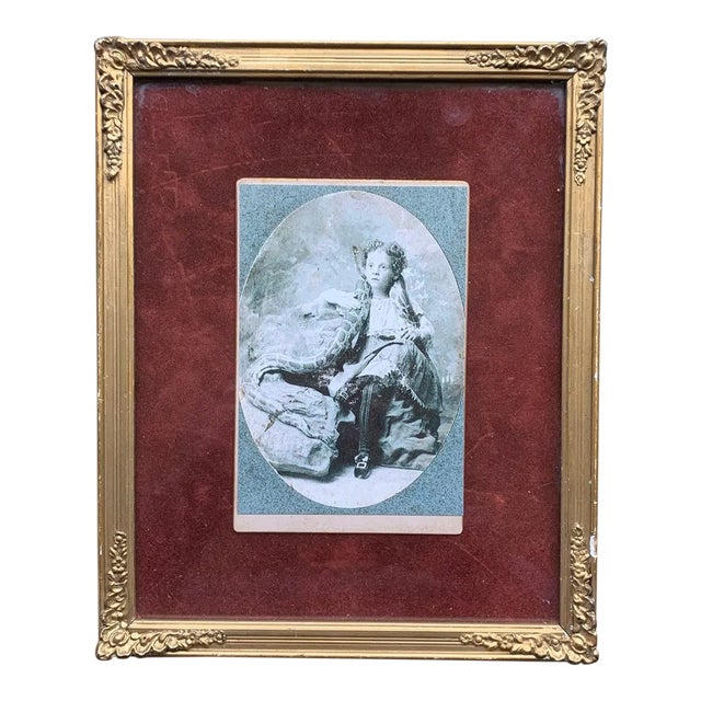 Antique Victorian Cabinet Card, Paired With Contemporary Fashion Photo of Snake For Sale