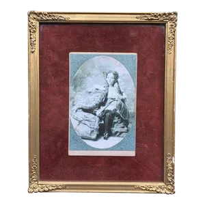 Antique Victorian Cabinet Card, Paired With Contemporary Fashion Photo of Snake