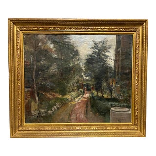1940s Herman Lipot Oil on Canvas Painting For Sale