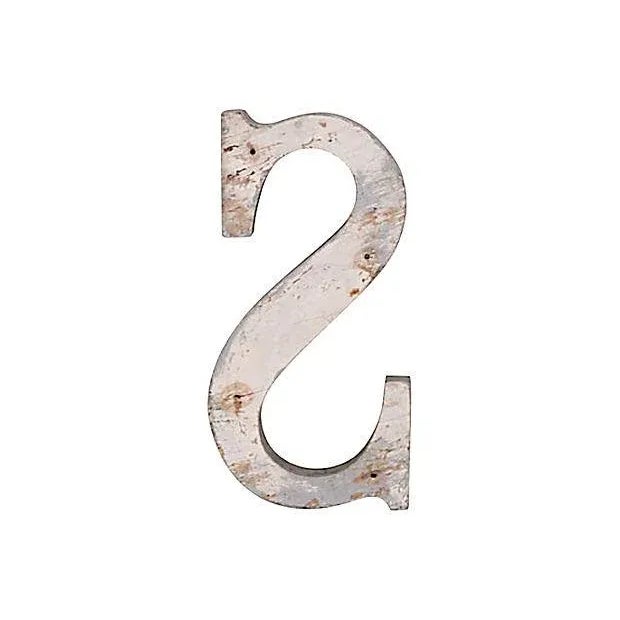 Vintage Wood Sign Letter Letter S Chairish
