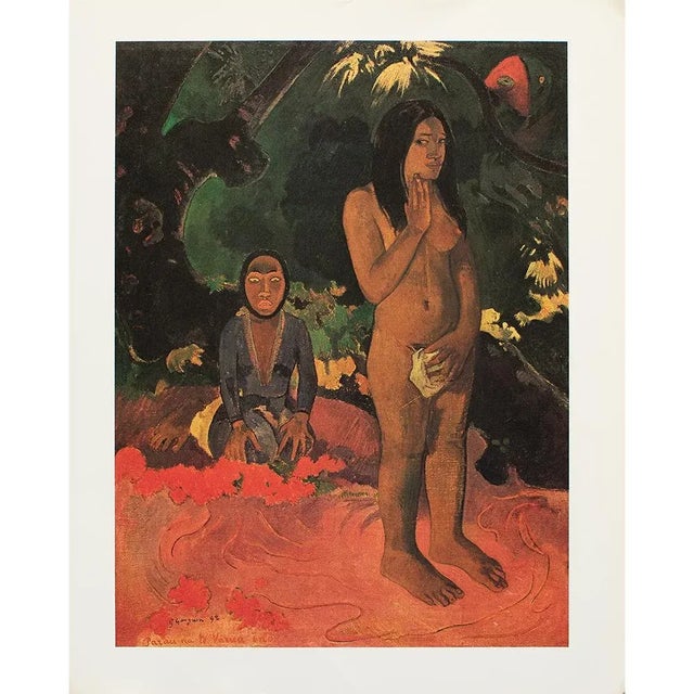 1977 After Paul Gauguin "Parau Na Te Varua Ino (Words of the Devil)", Large Full-Color Print For Sale - Image 4 of 6