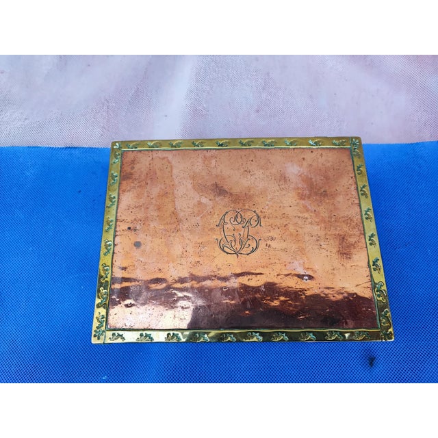 Pre-War Heraldic Box in Copper, 1890s For Sale - Image 4 of 10