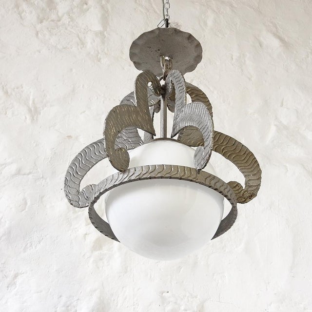 1950s Brutalist Pendant Lamp, Spain, 1950s For Sale - Image 5 of 15