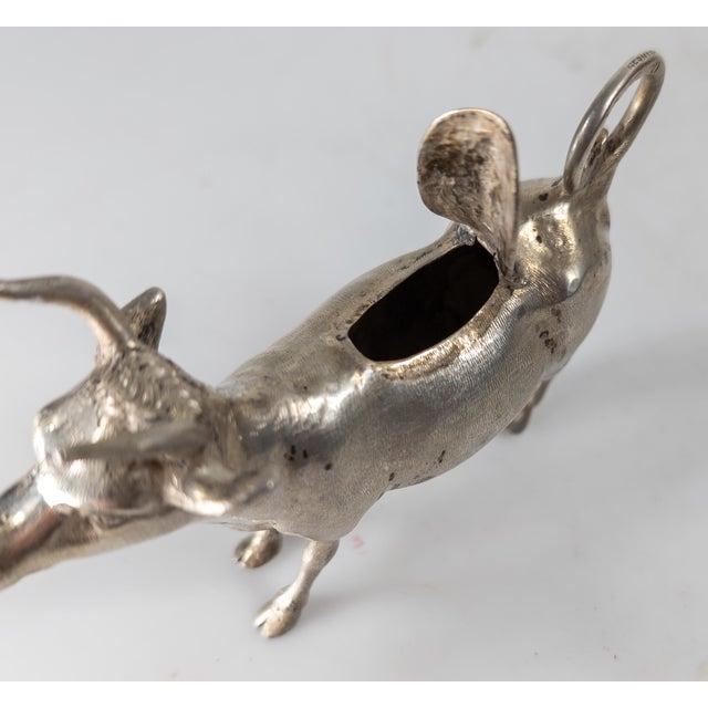 19th Century 800 Silver German Cow Form Creamer For Sale - Image 10 of 13