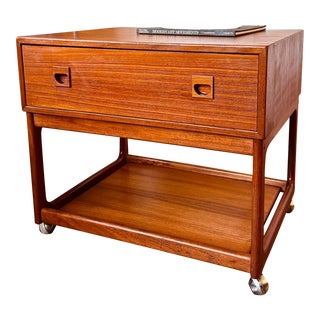 Vintage Rolling Cart or Trolley Designed by Brouer Møbelfabrik of Denmark For Sale