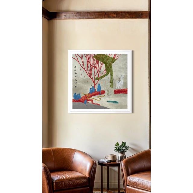 Tan The Farewell by Steve Moors, 38"x38" Framed For Sale - Image 8 of 12