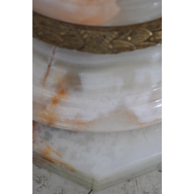 Onyx Marble French Empire Style Column Pedestal For Sale - Image 4 of 12