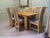 Golden Oak Modernist Dining Table and 6 Chairs This is a superb quality heavy golden oak table it comes with a matching...