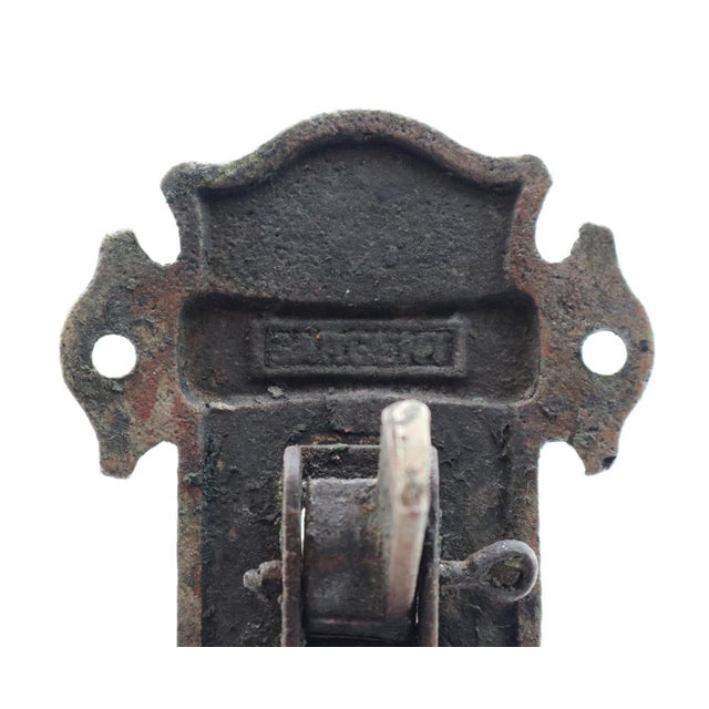 Metal Vintage Arts & Crafts 10.25 In. Nickeled Bronze Door Pull Handle For Sale - Image 7 of 7