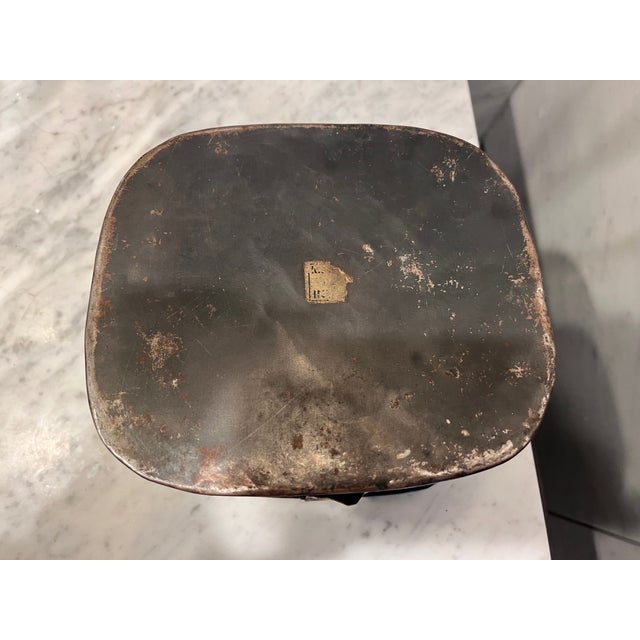 Antique Metal Box With Brass Accents For Sale - Image 14 of 14