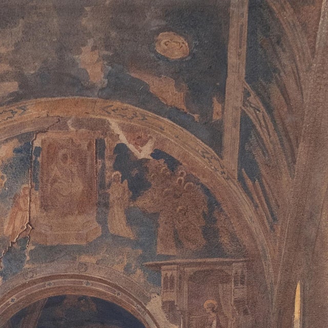 'Scrovegni Chapel' by Carl Frederich Heinrich Werner, 1855, Giotto, Arena Chapel, Padua, Leipzig Academy For Sale - Image 10 of 10