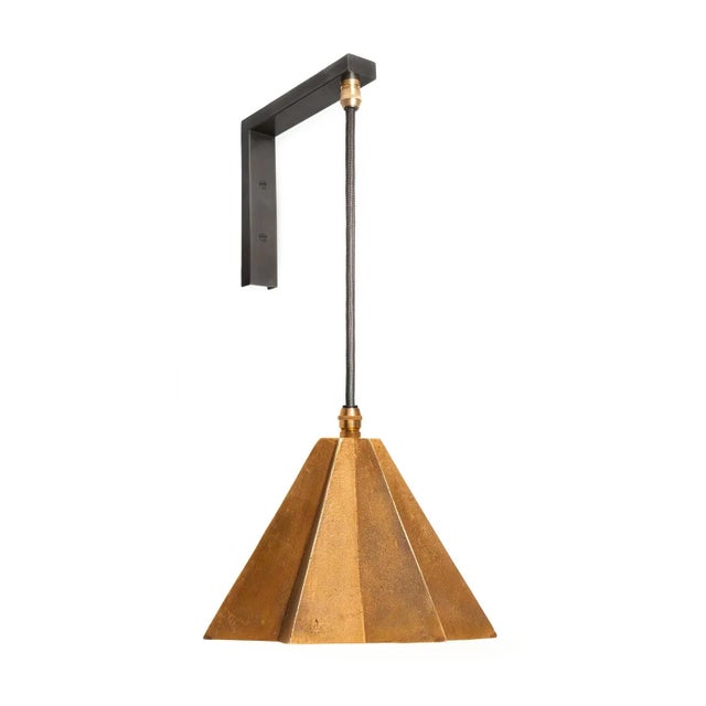 Raffaele Star-Shaped Wall Bracket Light in Sand Cast Brass by Fred&Juul For Sale - Image 6 of 6