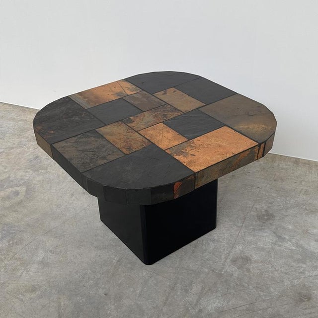 Contemporary Vintage Mosaic Slate Coffee Table For Sale - Image 3 of 9
