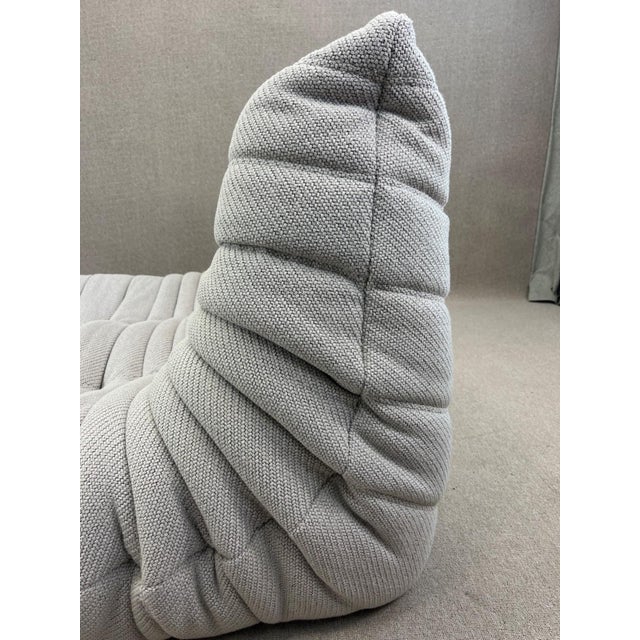 Gray Togo Chaise Lounge in Grey Fabric by Michel Ducaroy for Ligne Roset For Sale - Image 8 of 18