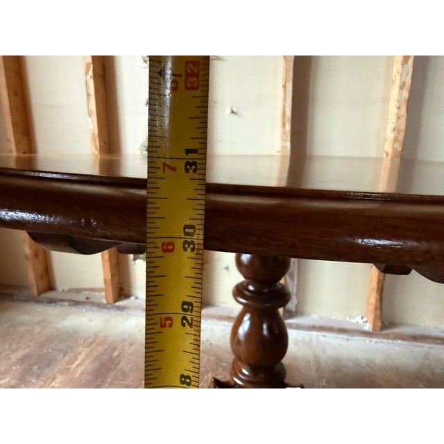 Antique Victorian Style Fold Top Parlor Center Table For Sale - Image 11 of 14
