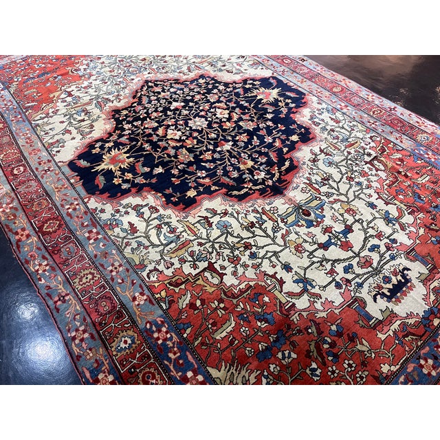 Persian Fine Antique Persian Farahan Sarouk Rug 6’3” X 10’0" For Sale - Image 3 of 7