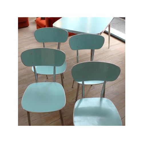 Formica Table and Chairs, Italy, 1950s, Set of 5 For Sale - Image 7 of 12