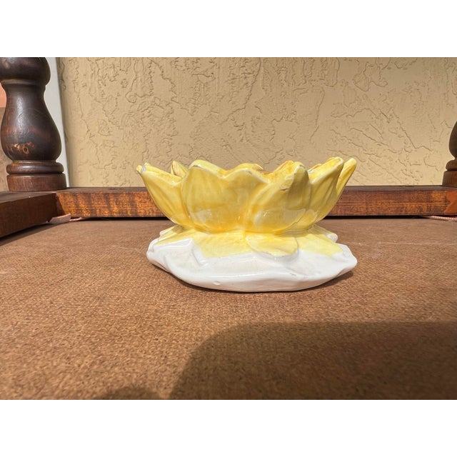 Vintage ceramic shaker. Ceramic yellow sunflower. Marked on the bottom Sears & Roebuck. Use for cheese, sugar, Salt or...
