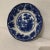 19th century Blue blue and white English transfer aware gilt rim serving bowl. Rococo, Louis XV, chinoiserie, Chinese,...
