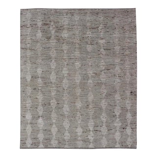 Modern Moroccan Rug by Keivan Woven Arts With All-Over Pattern 8'8 X 11'5 For Sale