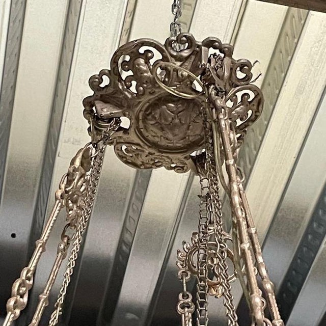 Vintage Oil Pendant Lamp, 1920s For Sale - Image 10 of 16